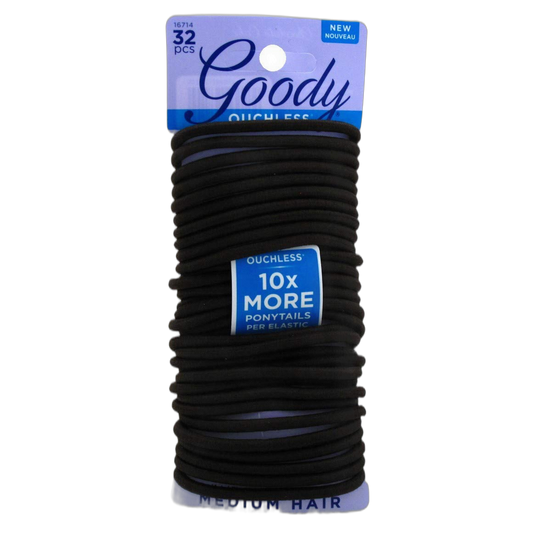 Goody #16714 Ouchless Braided Elastics 32 Count Brown (Pack of 3)