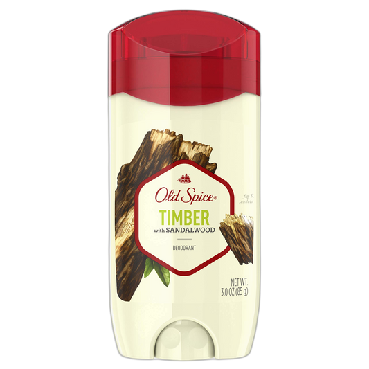 Old Spice Aluminum Free Deodorant for Men, Timber with Sandalwood Scent, 3 oz, (Pack of 3)