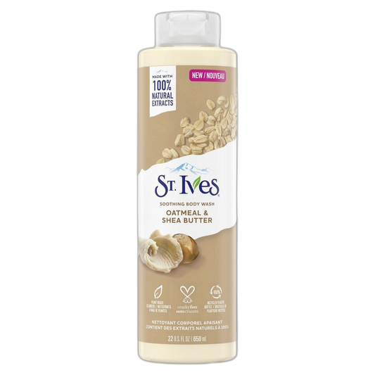 St. Ives Oatmeal & Shea Butter Body Wash | Moisturizing Body Wash for Sensitive and Dry Skin | 22 Fl. Oz.