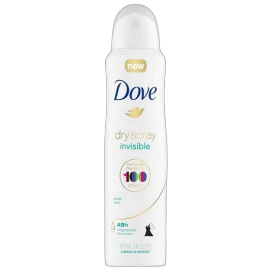 Dove Antiperspirant Deodorant Sheer Cool Invisible Dry Spray 3.8 oz (Pack of 4)