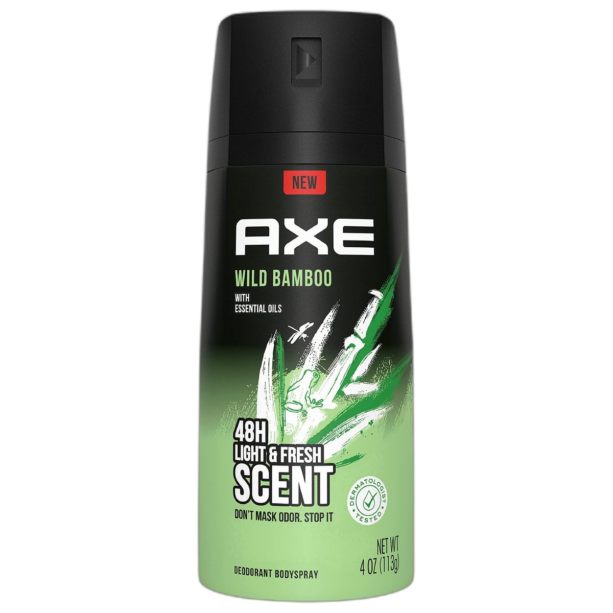 AXE Wild Bamboo Men's Body Spray Deodorant 48hr Odor Protection With Essential Oils Aluminum Free Deodorant Body Spray 4.0oz
