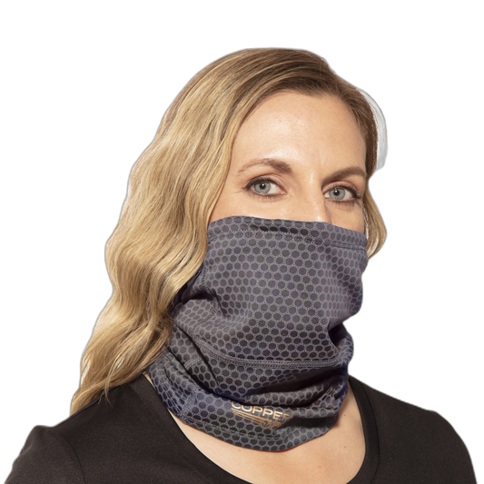Copper Fit Unisex Adult Guardwell Face Cover and Neck Gaiter, Charcoal