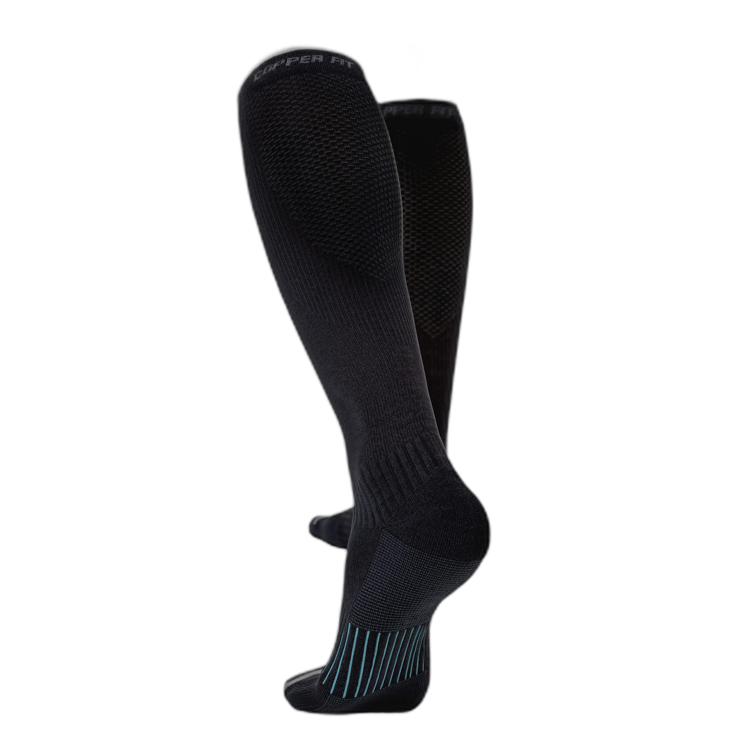 Copper Fit womens Ice Menthol Infused Compression Socks, Black, Large-X-Large US