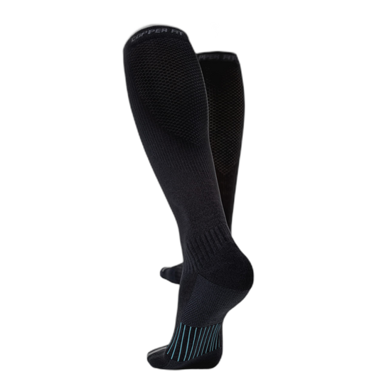 Copper Fit womens Ice Menthol Infused Compression Socks, Black, Large-X-Large US