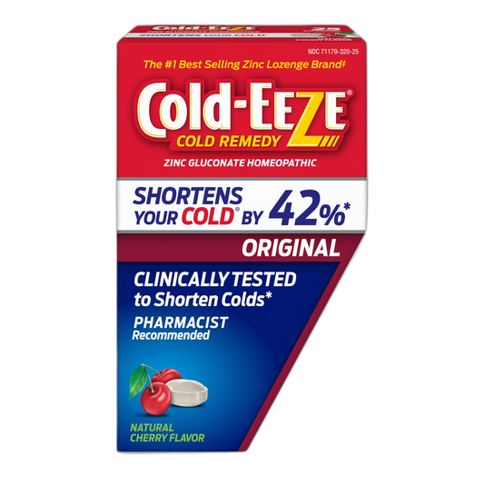 Cold-EEZE Natural Cherry Zinc Lozenges, Homeopathic Cold Remedy, Reduces Duration of the Common Cold, Sore Throat, Cough, Congestion and Post Nasal Drip, 25 Count