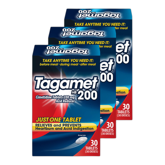 Tagamet Acid Reducer, Cimetidine 200mg, 30 Tablets, 3 Pack