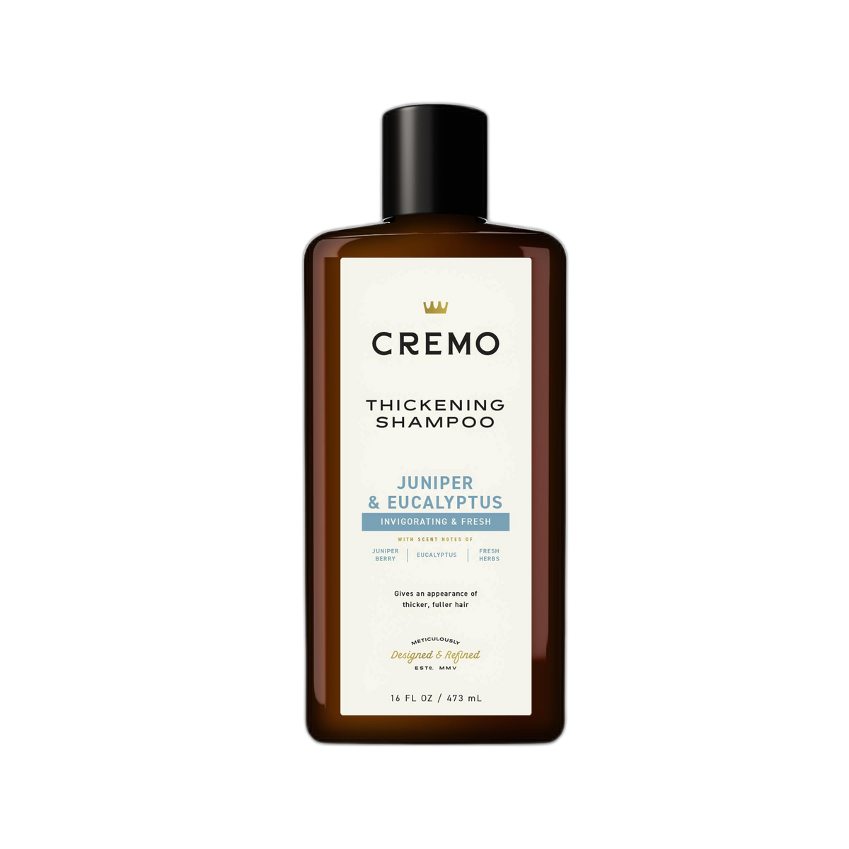 Cremo Juniper & Eucalyptus Barber Grade Thickening Shampoo, 16 Fl Oz