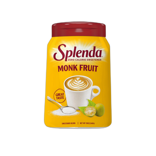 SPLENDA Monk Fruit Zero Calorie Plant Based Granulated Sweetener Jar, 19 oz