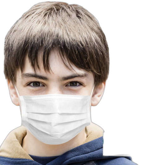 TomrickCare Kids White Disposable Face Mask 50 PCS,Individually Wrapped