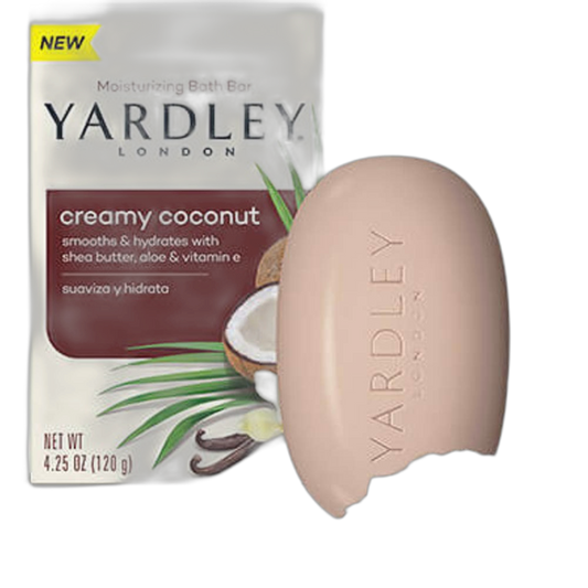 Yardley Yardley London Moisturizing Bath Bar, Creamy Coconut 4.25 Ounce (Pack Of 12), Creamy Coconut, 12 count