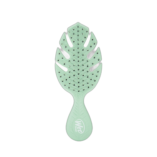 Wet Brush Go Green Mini Detangler, Green - Detangling Travel Hair Brush - Ultra-Soft IntelliFlex Bristles Glide Through Tangles & Gently Loosens Knots While Minimizing Pain, Split Ends & Breakage