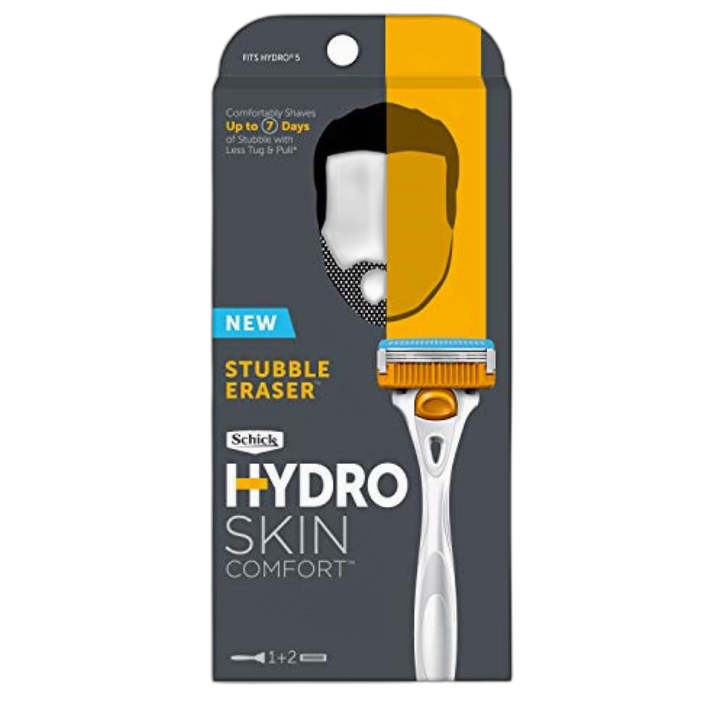 Schick Hydro Stubble Eraser Razor with 2 Razor Refill Blades