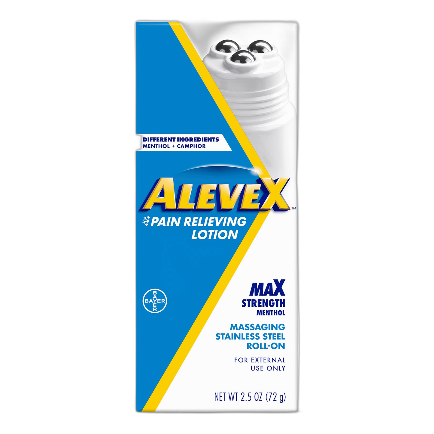 AleveX Topical Pain Relief Lotion with Rollerball Applicator - Long Lasting Arthritis and Muscle Pain Relief, 2.5 oz