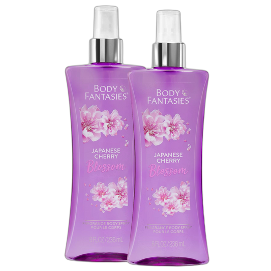 Body Fantasies Signature Fragrance Body Spray, Japanese Cherry Blossom, 8 fl oz (Pack of 2)