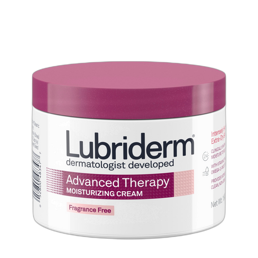 Lubriderm Advanced Therapy Fragrance-Free Moisturizing Cream with Vitamin E and Pro-Vitamin B5, Intense Hydration for Extra Dry Skin, Non-Greasy Formula, 16 fl. oz