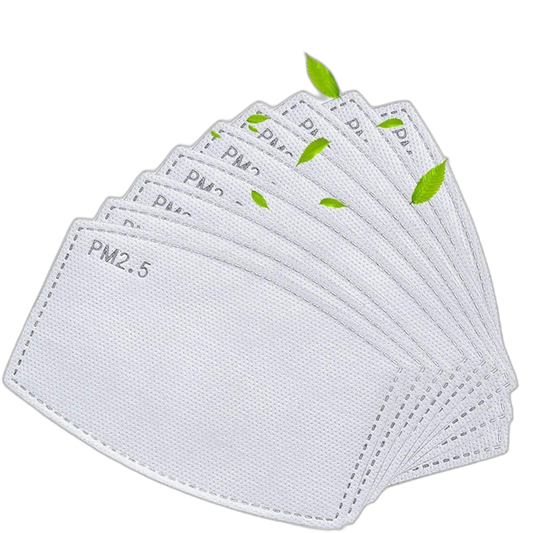 100Pcs PM2.5 Mask Filters 5 Layers Activated Carbon Non-Woven Mask Filters, Adult for Outdoor Activities Replaceable Anti Haze Protective Filters Insert