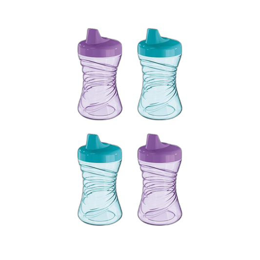 NUK Fun Grips Hard Spout Sippy Cup 10 oz. | Easy to Hold BPA Free Spill Proof Toddler Cup 4pk