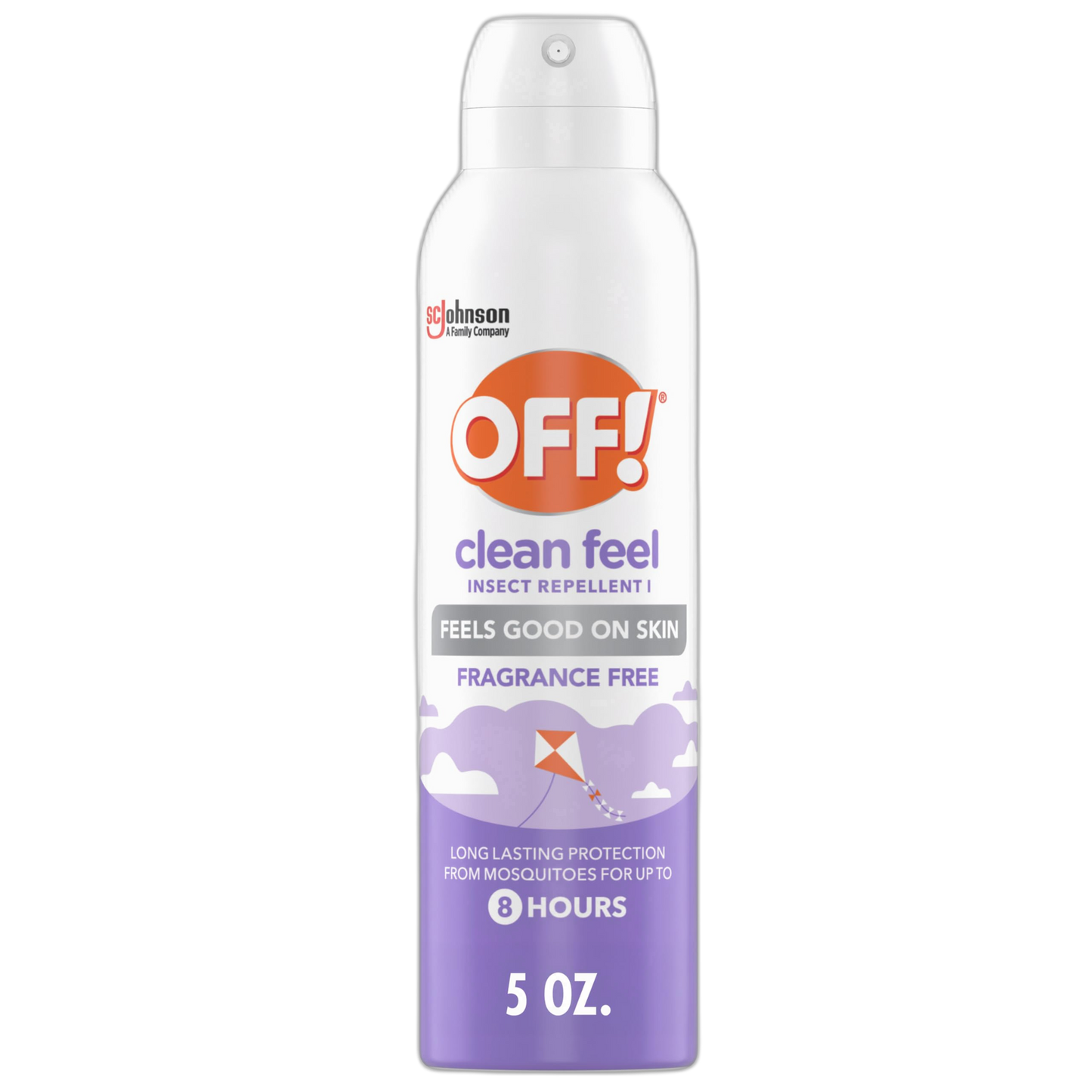 OFF! Clean Feel Insect Repellent Aerosol with 20% Picaridin, Bug Spray with Long Lasting Protection from Mosquitoes, Feels Good on Skin, 5 oz