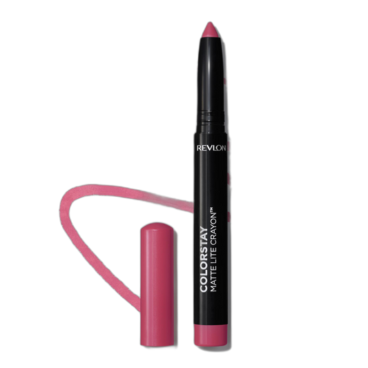 REVLON ColorStay Matte Lite Crayon Lipstick with Built-in Sharpener, Smudge-proof, Water-Resistant Non-Drying Lipcolor, 006 Lift Off, 0.049 oz