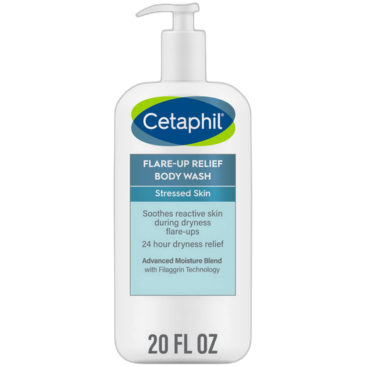 Cetaphil Flare-Up Relief Body Wash with Colloidal Oatmeal to Help Soothe and Condition Ultra-Dry, Stressed, Sensitive Skin, 20 oz