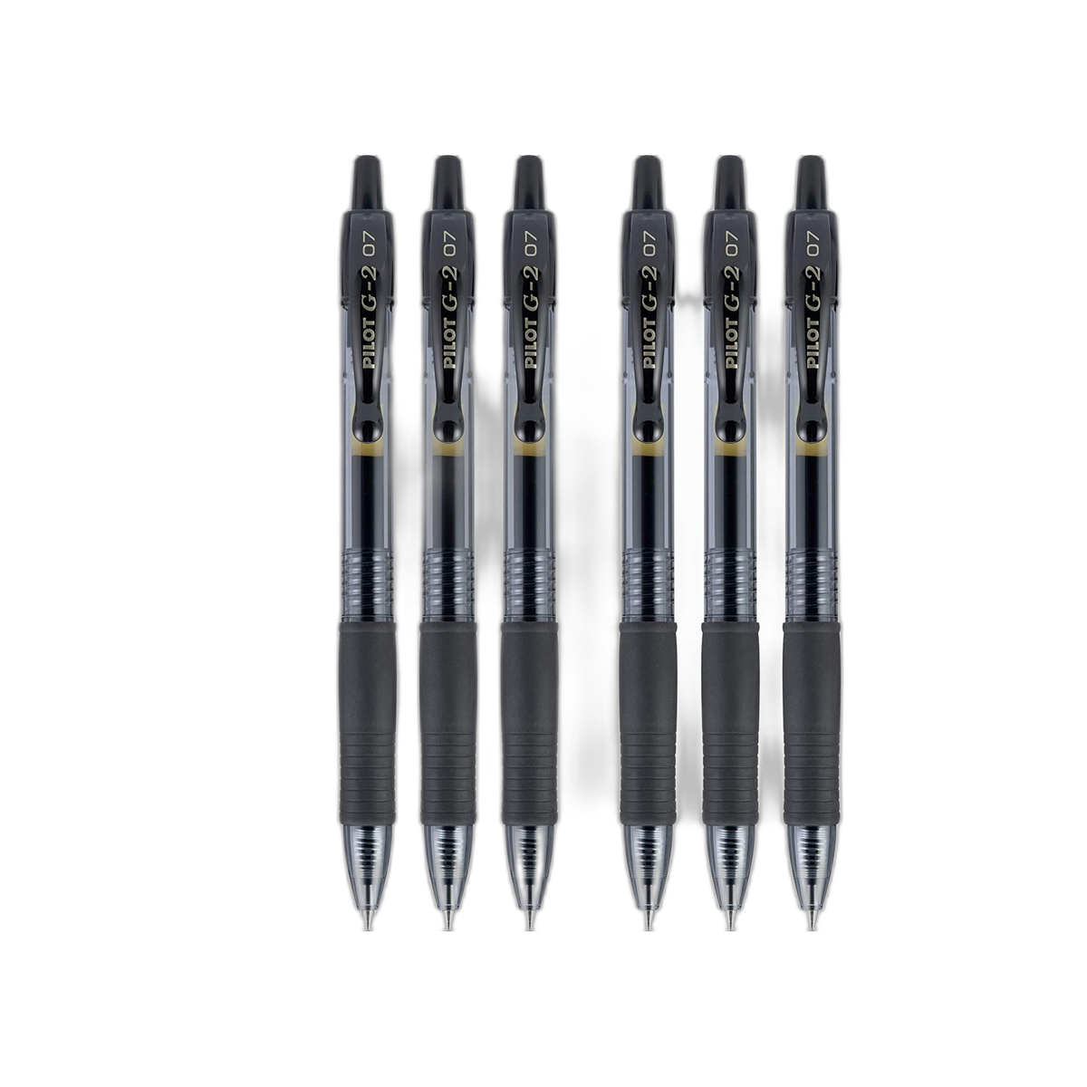 PILOT G2 Premium Refillable & Retractable Rolling Ball Gel Pens, Fine Point, Black Ink, 6 Pack