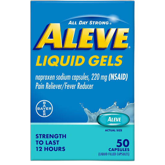 Aleve Liquid Gels, Naproxen Sodium for Pain Relief ? 50 Count