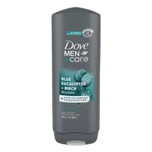Dove Men + Care Blue Eucalyptus + Birch 24hr Nourishing Micromoisture Body + Face Wash 18 fl oz 532 mL