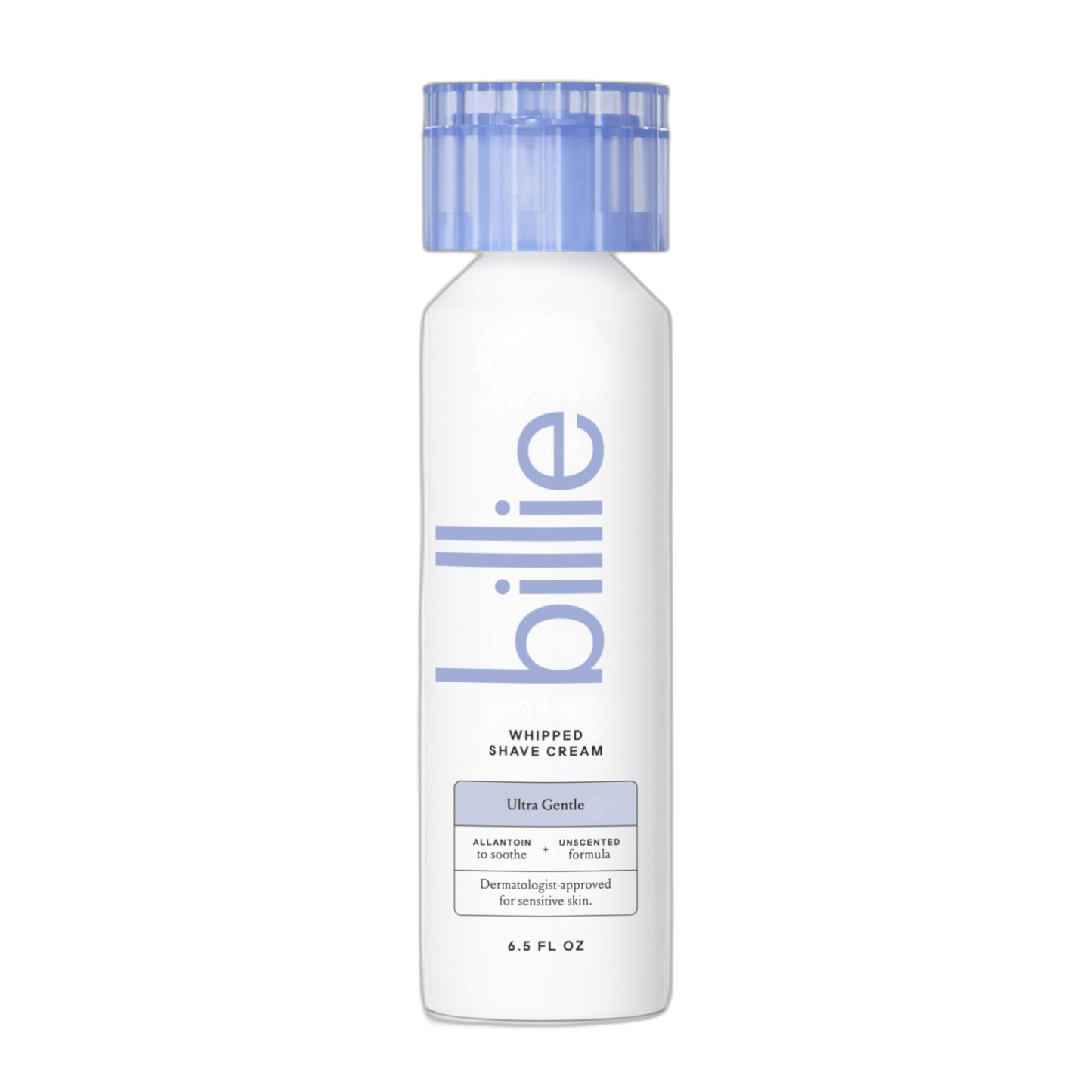 Billie Whipped Shave Cream - Ultra Gentle Protection - Fragrance-Free & Dermatologist-Approved - Designed for Sensitive Skin - 6.5 fl oz