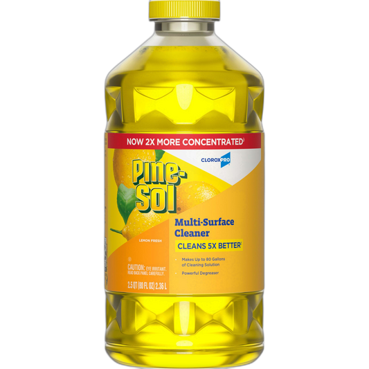 Pine-Sol Multi-Surface Cleaner, CloroxPro, 2x Concentrated Formula, Lemon Fresh, 80 Fl Oz