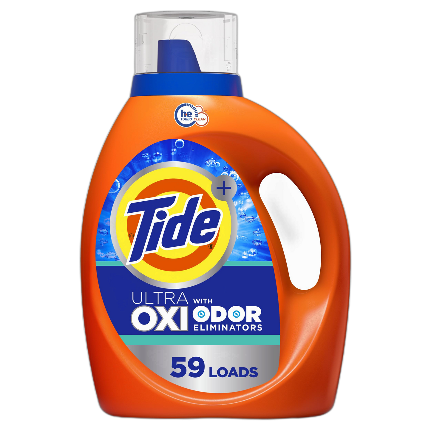 Tide Ultra OXI with Odor Eliminators Liquid Laundry Detergent, For Visible and Invisible Dirt, 84 fl oz, 59 Loads
