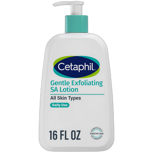 Cetaphil Gentle Exfoliating SA Lotion, Lightweight Moisturizer for All Skin Types, 16 Fl oz Pump Bottle, Salicylic Acid, Mandelic Acid & Gluconolactone, Gently Exfoliates, Dermatologist Recommended Brand