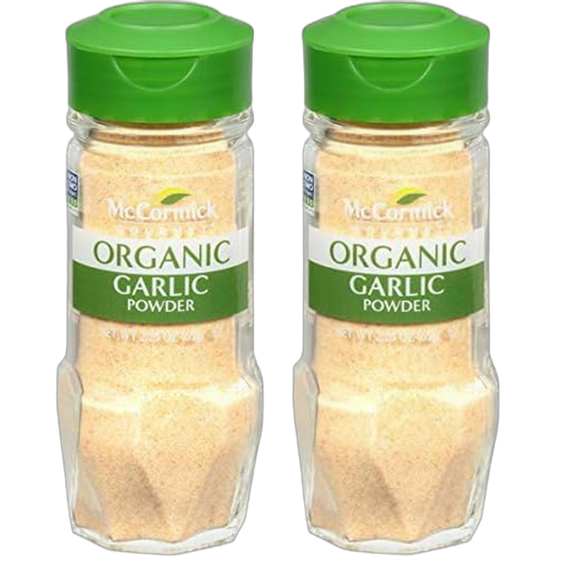 McCormick Gourmet Organic Garlic Powder, 2.25 Oz (Pack of 2)