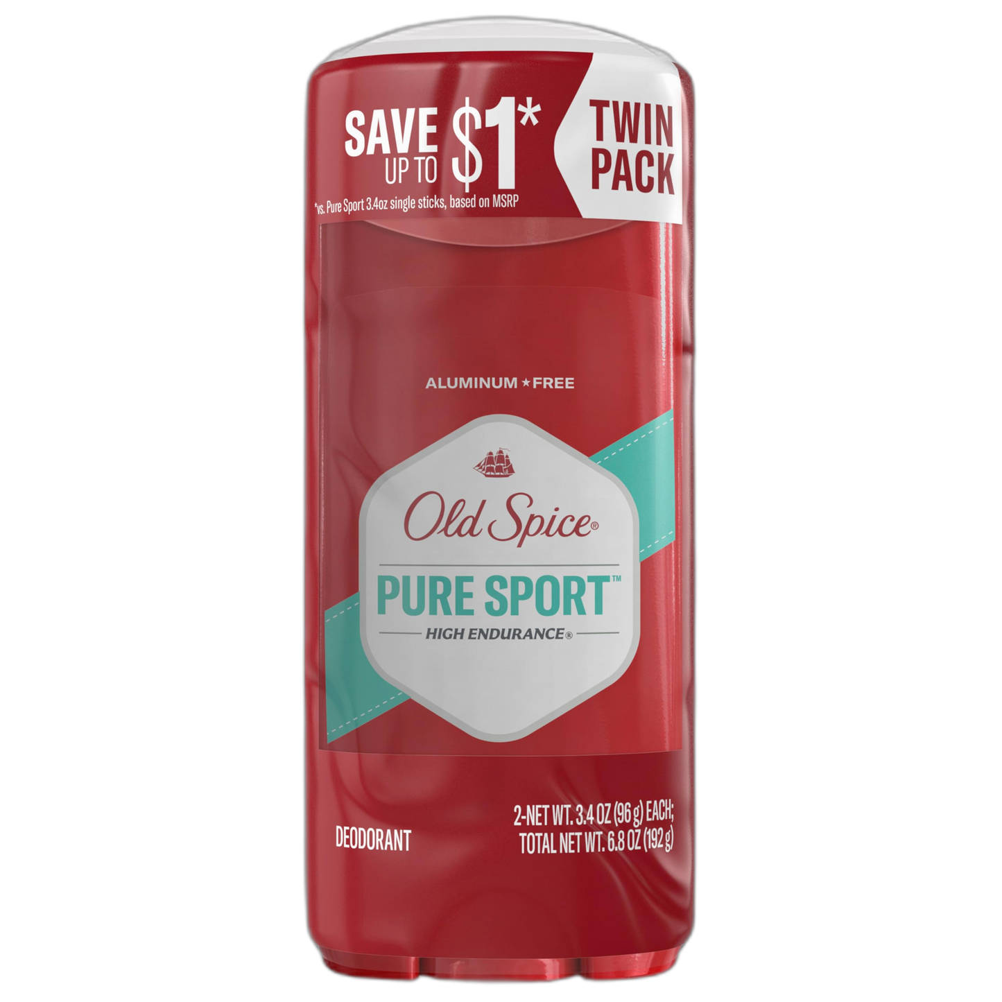 Old Spice, Deodorant Pure Sport He Twin, 6.8 Ounce