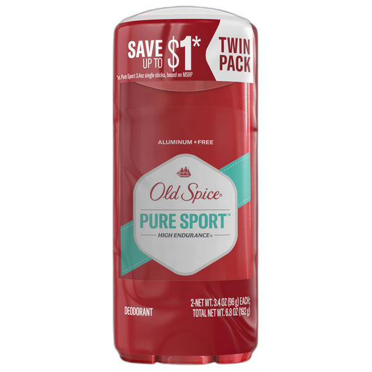 Old Spice, Deodorant Pure Sport He Twin, 6.8 Ounce