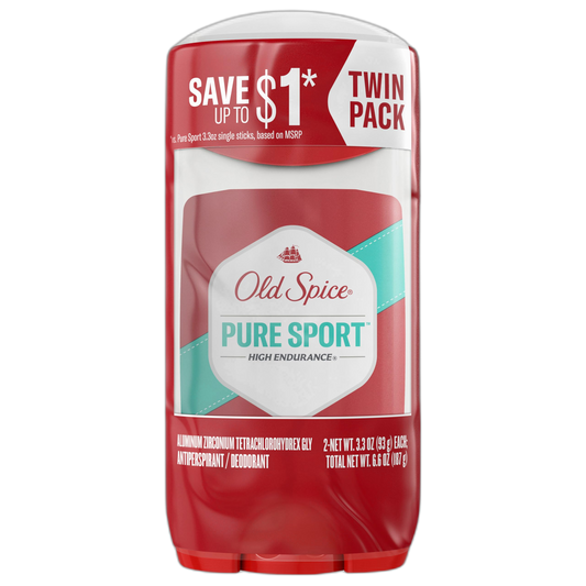 Old Spice, Deodorant Pure Sport He Twin, 6.6 Ounce
