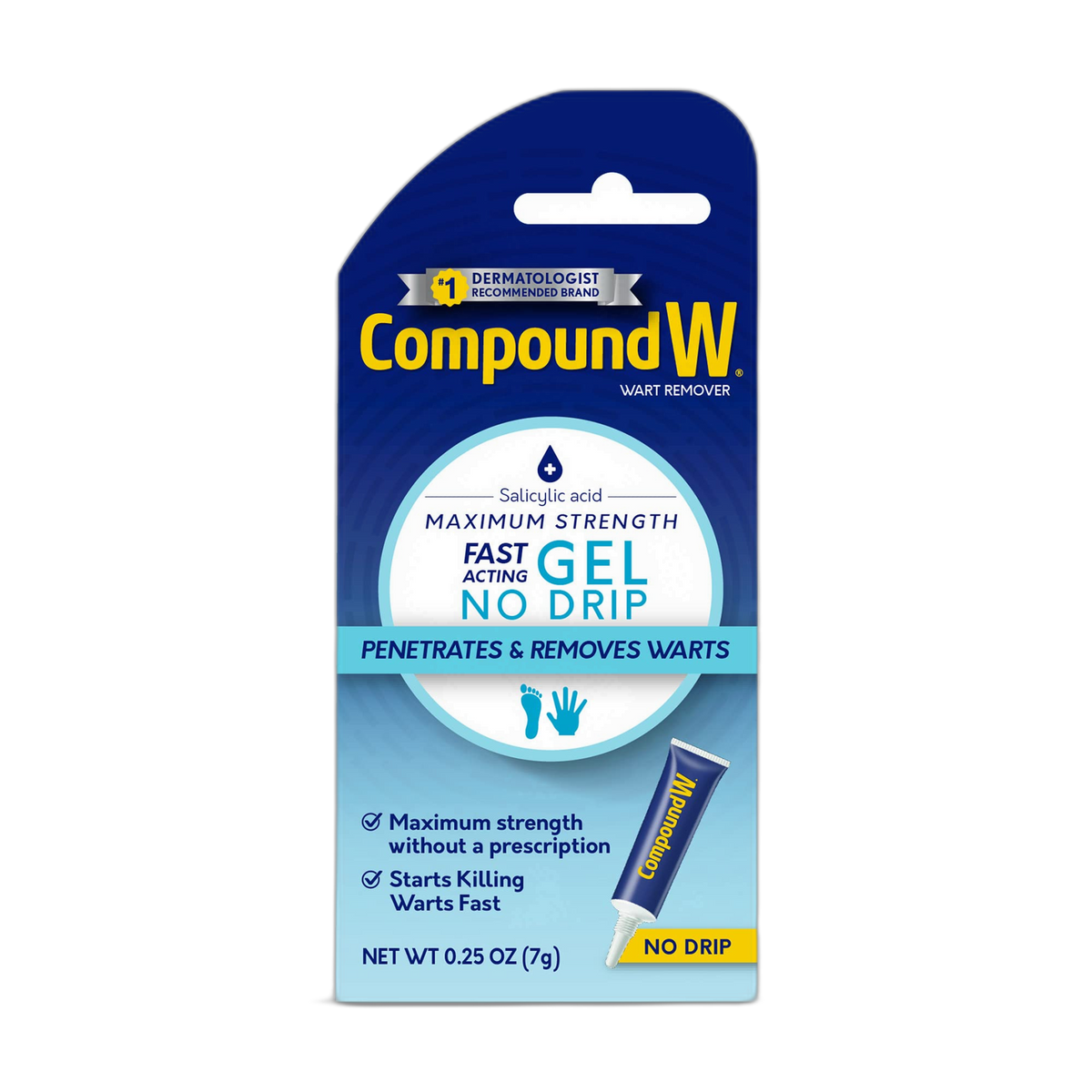 Compound W Maximum Strength Fast Acting Gel Wart Remover, 0.25 oz