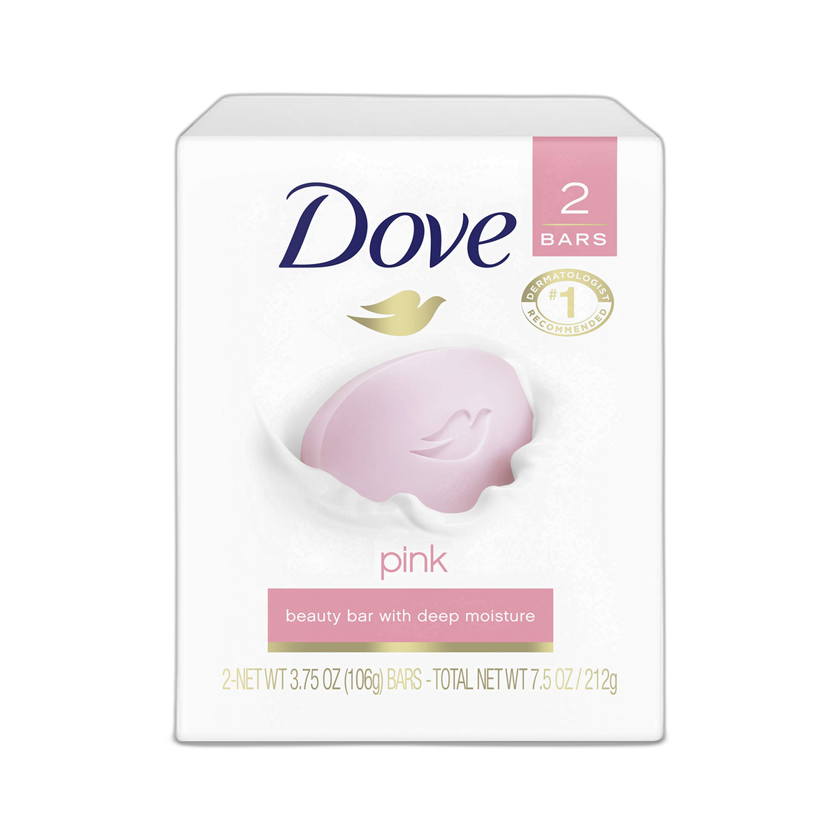 Dove Beauty Bar, Pink, 3.75 Ounce (Pack of 2)