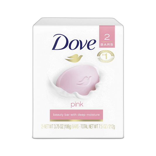 Dove Beauty Bar, Pink, 3.75 Ounce (Pack of 2)