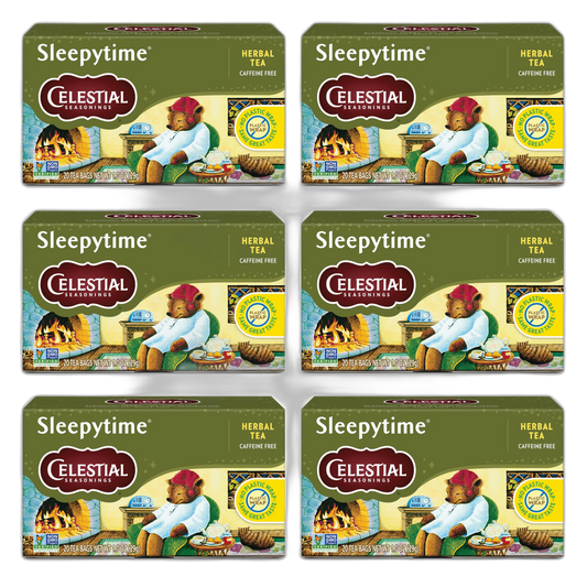 Celestial Seasonings Sleepytime Herbal Tea, Caffeine Free, 20 Tea Bags Box (Pack of 6)