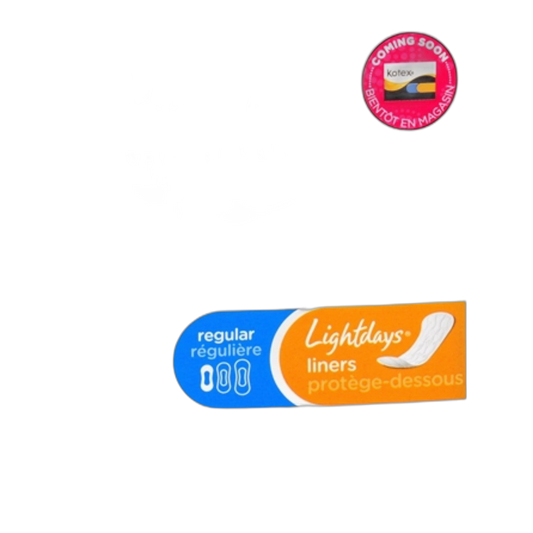 Kotex Lightdays Regular Unscented Pantiliners 64 ct (Pack of 12)