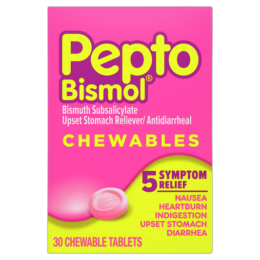 Pepto Bismol Pepto-Bismol Chewable Tablets, 30 ct,