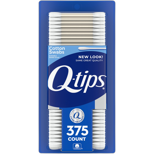 Q-tips Cotton Swabs For Hygiene and Beauty Care Original Cotton Swab Made With 100% Cotton 375 Count