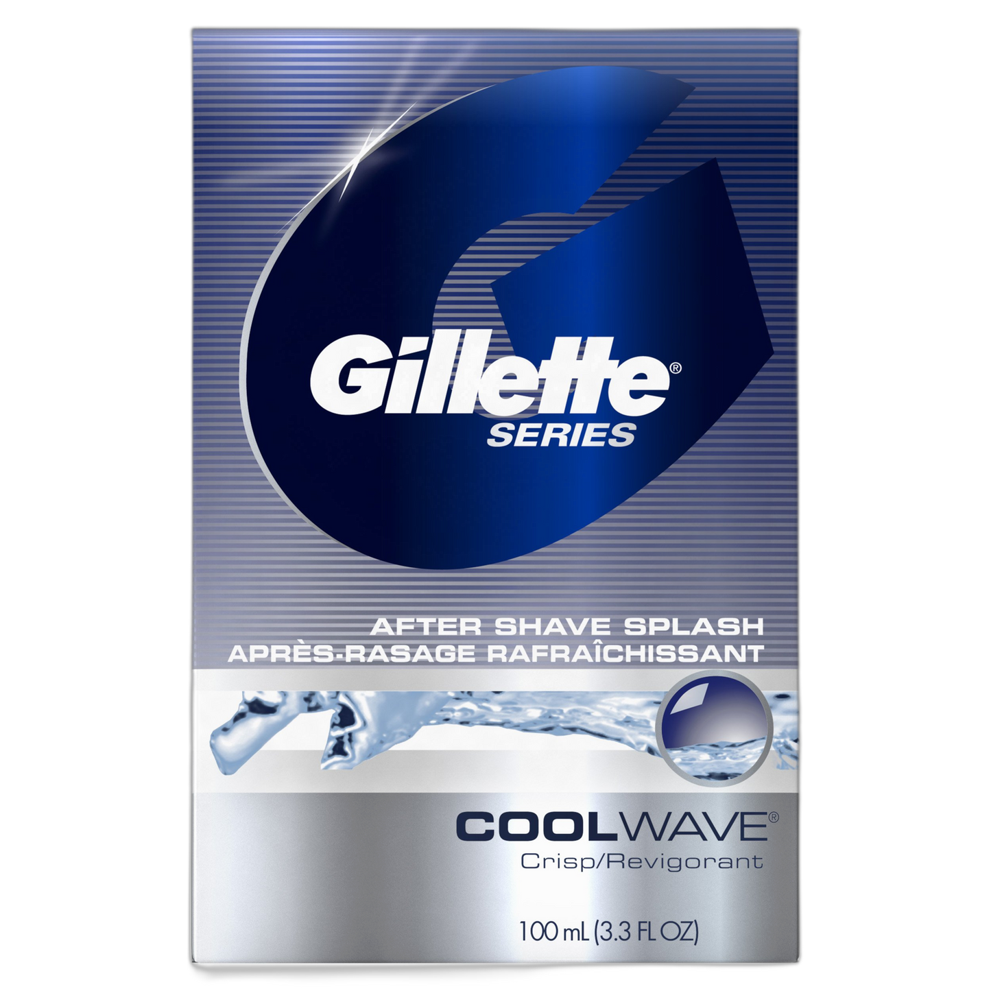 The Gillette Series Aftershave Splash, Cool Wave, 3.3 Fl Oz Bottle (Pack of 6)