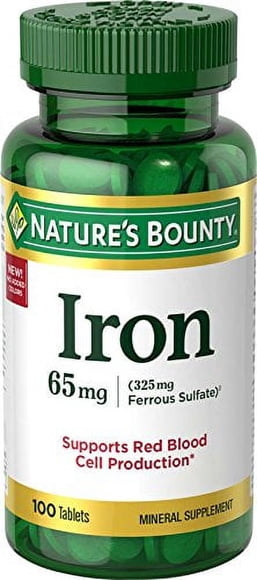 Nature's Bounty #1383 Iron Tabs 65mg 100 ct product image 1