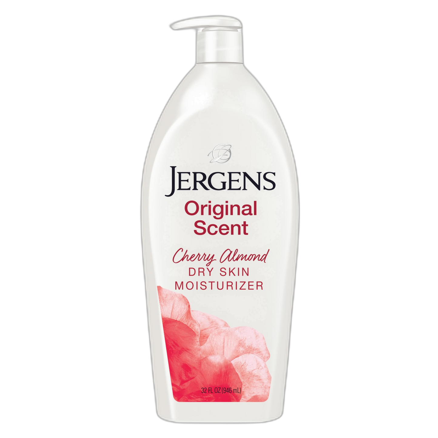 Jergens Original Scent Dry Skin Body Lotion, Hand and Body Moisturizer, Cherry Almond Essence, Dermatologist Tested, 32 Oz