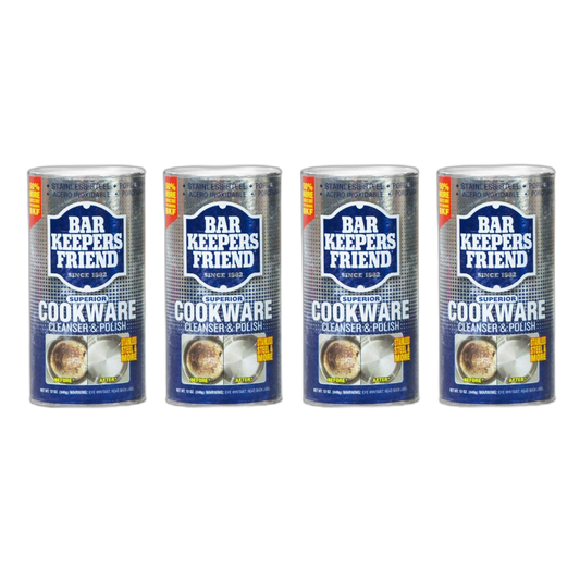 BAR KEEPERS FRIEND Cookware Cleanser, 12-Ounce (Pack of 4)']