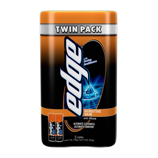 Edge Shave Gel for Men Sensitive Skin Twin Pack - 7 Ounce