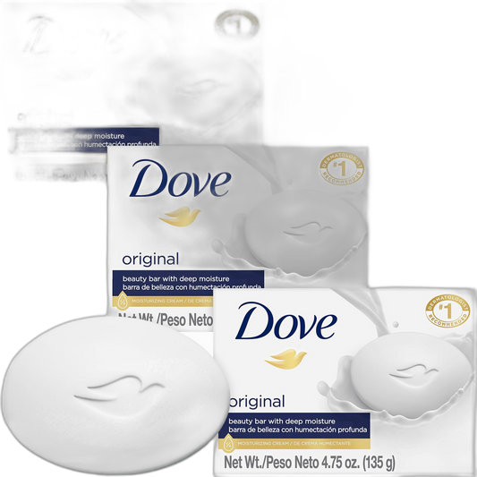 Dove Soap, Original Beauty Bar 3-Pack – 3-in-1 Moisturizing Face, Body & Hand Soap, 4.75 Oz Ea
