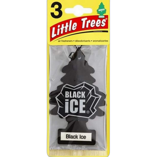 Little Trees - U3S-32055 , Air Freshner, Black Ice, 3 Count