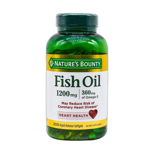 Nature's Bounty Fish Oil, Supports Heart Health, 1200 Mg, Rapid Release Softgels, 200 Ct